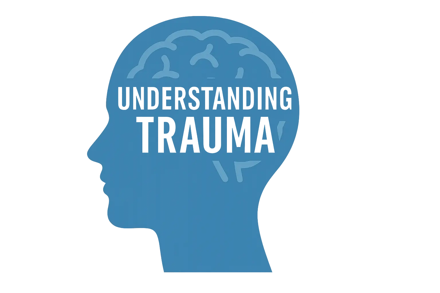 Take the first step toward trauma recovery with online therapy image of human brain with understanding trauma written on it