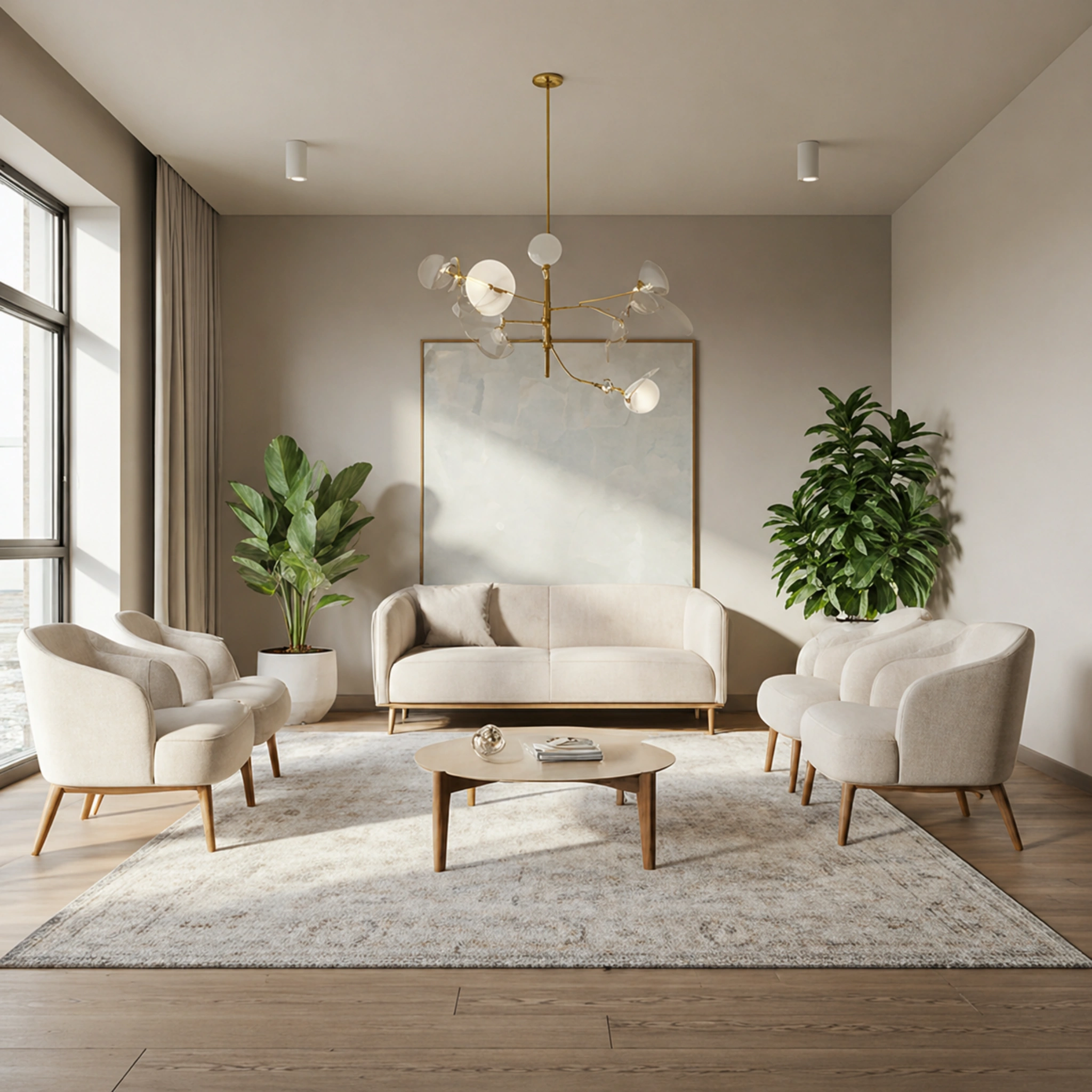Warm inviting counseling office interior