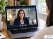 Encrypted telehealth software interface showing client privacy safeguards