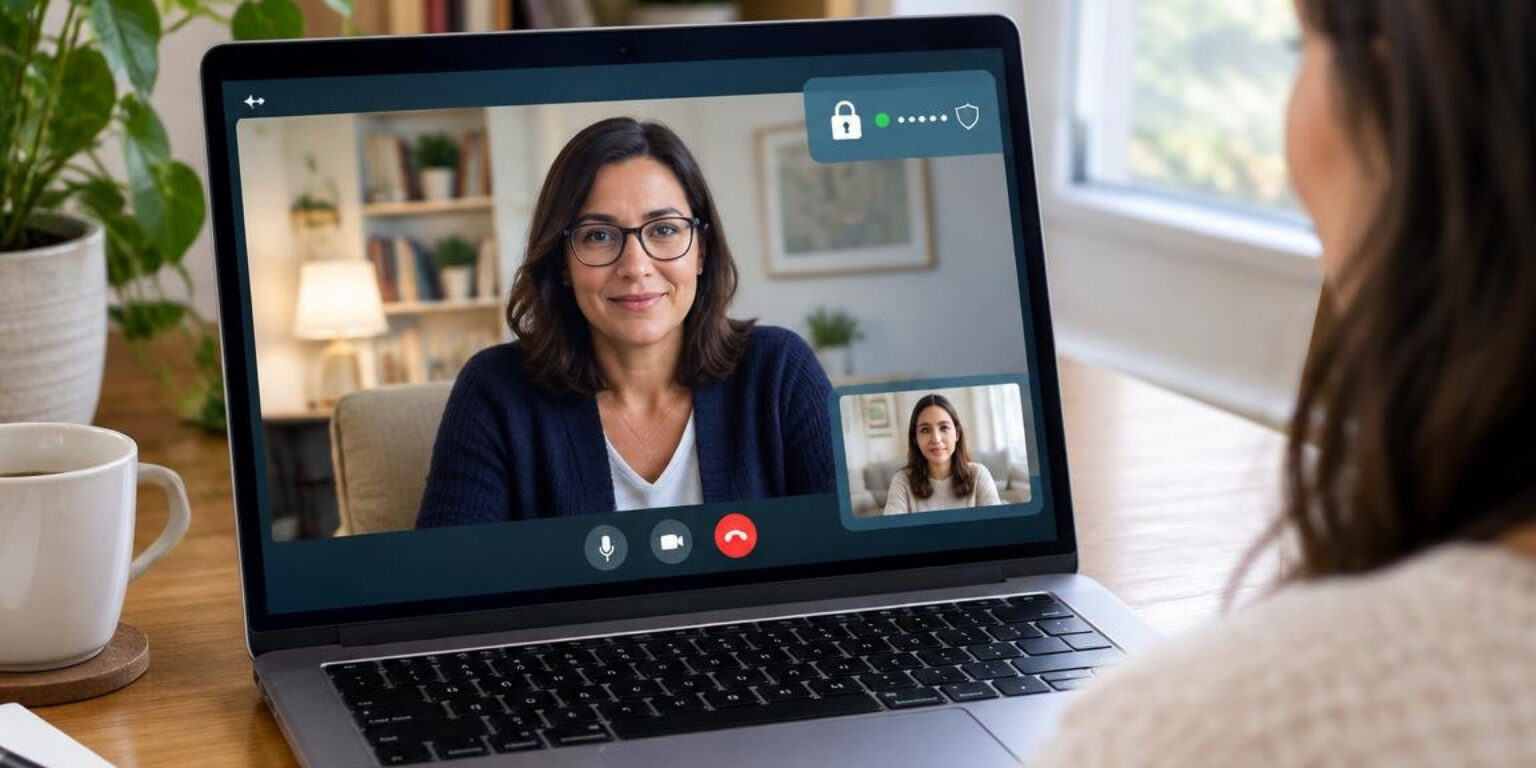 a-practical-guide-to-finding-affordable-online-therapy-options-image Encrypted telehealth software interface showing client privacy safeguards