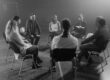 Small peer support group meeting in a welcoming Pittsburgh community space